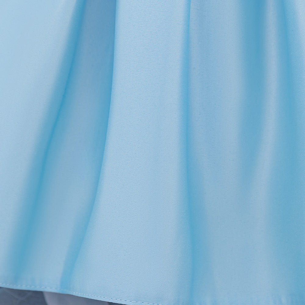 A-Line Sequin Satin Princess Birthday Dress for Baby Girls | Cute Party & Formal Wear