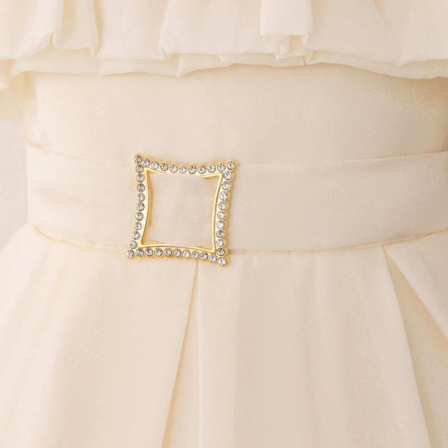 Cute A-line Ruffle Princess Dress for Girls | Tea Length Kids Party Gown