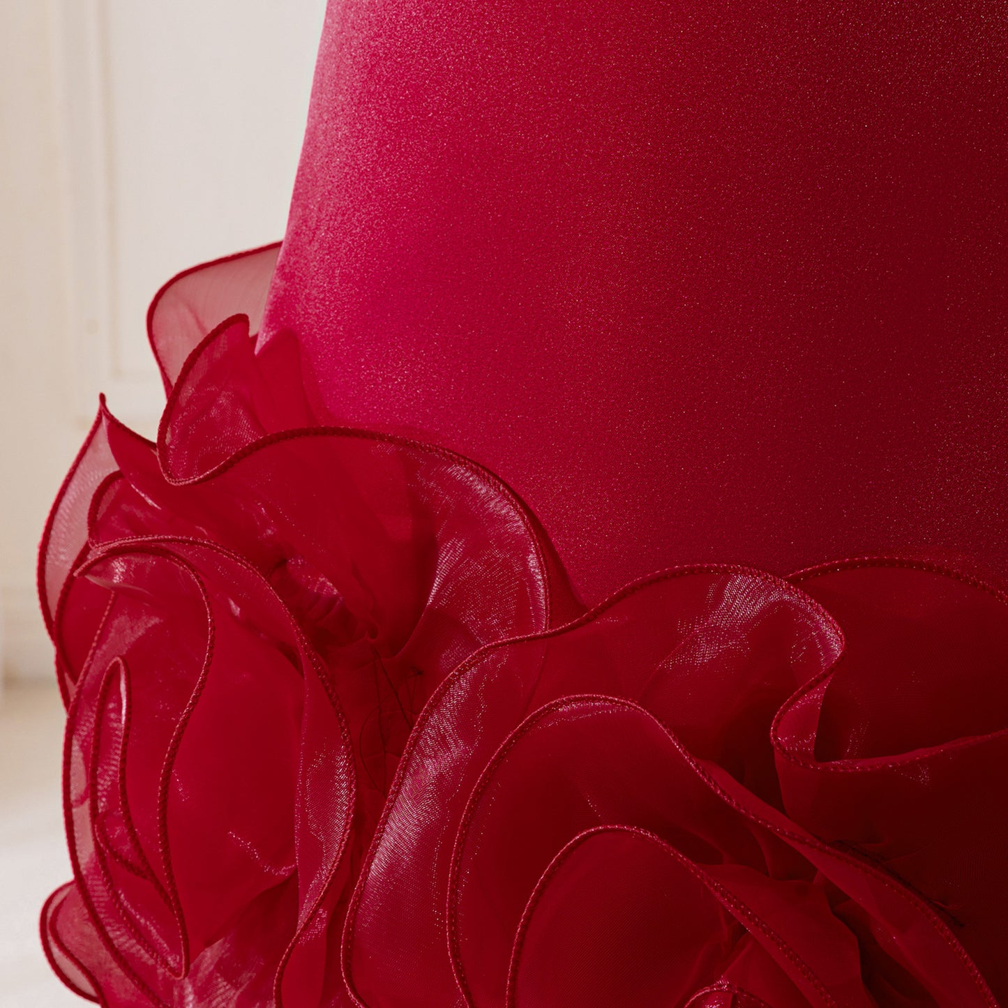 Adorable A-Line Satin Flower Girl Dress | Cute Tea Length Party Gown