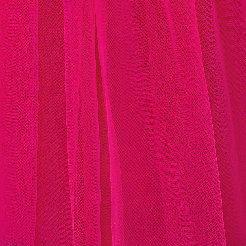 A-line Baby Girl Tulle Party Dress with Bow & Flutter Sleeves
