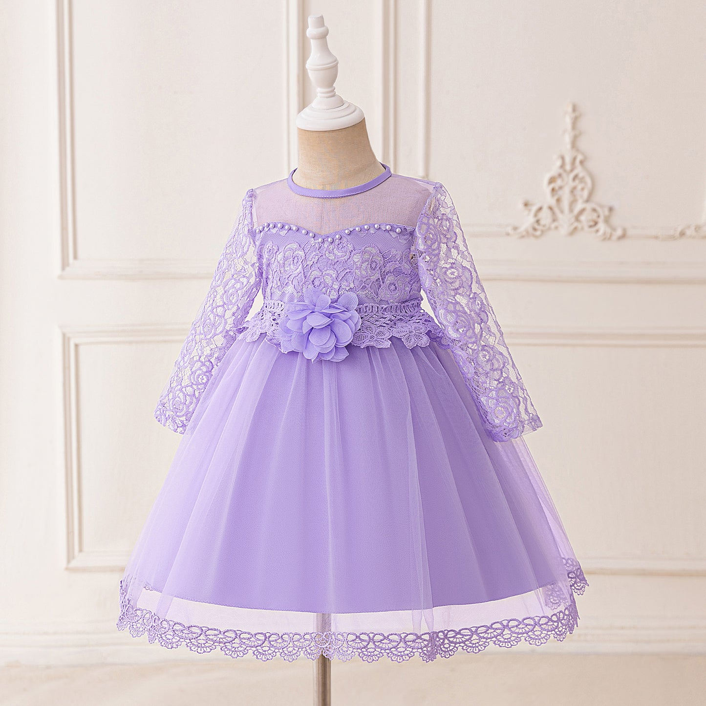 Adorable Flower Girl Dress – Tulle Lace A-Line Dress for Girls (Ages 2-6)