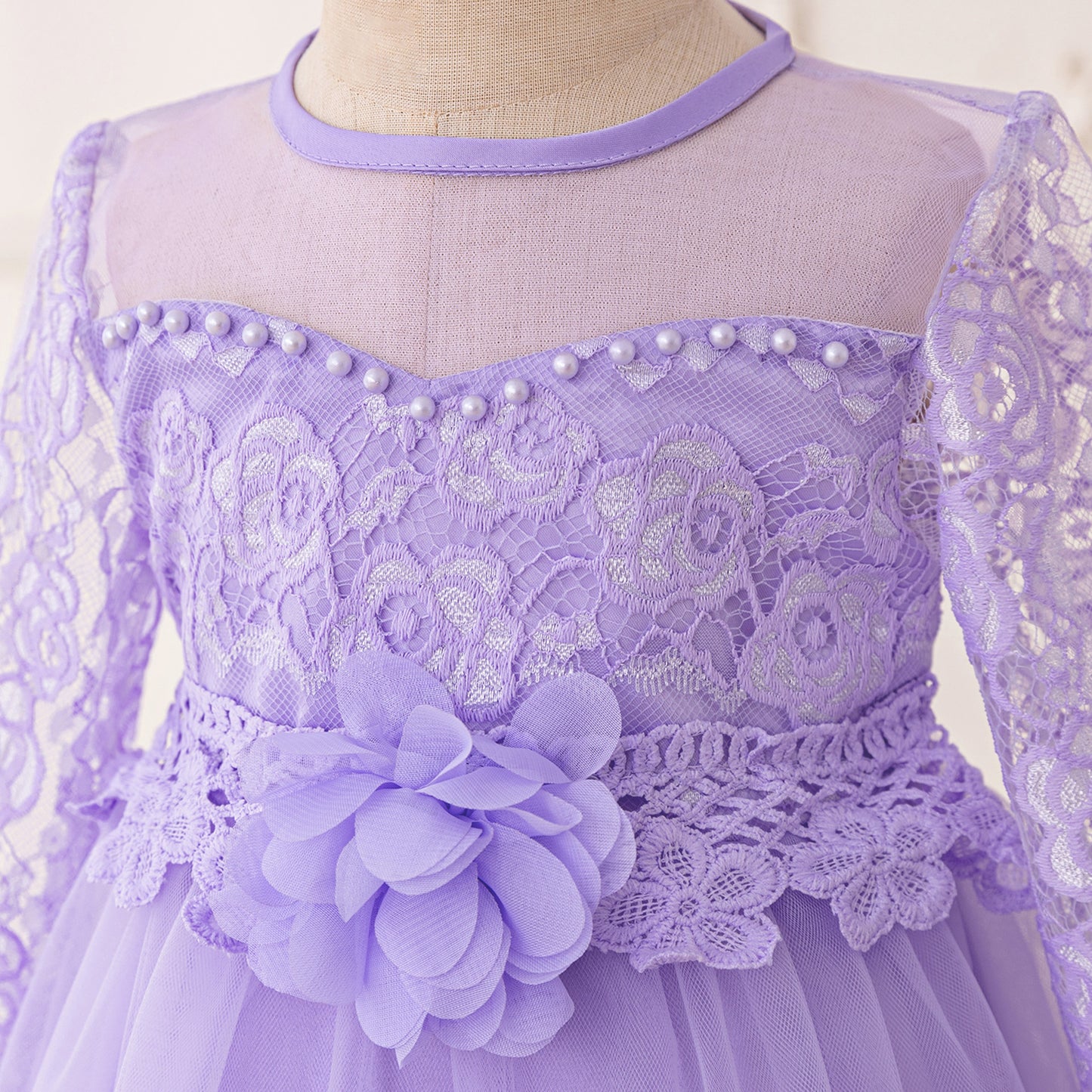 Adorable Flower Girl Dress – Tulle Lace A-Line Dress for Girls (Ages 2-6)