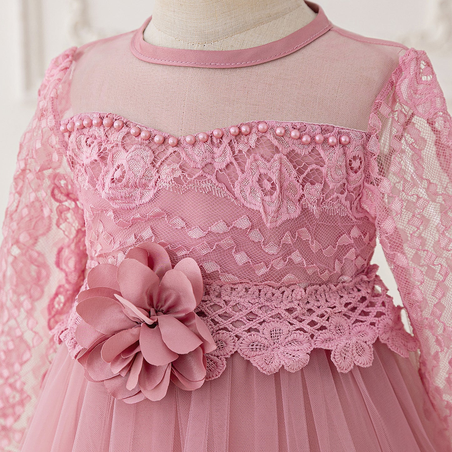Adorable Flower Girl Dress – Tulle Lace A-Line Dress for Girls (Ages 2-6)