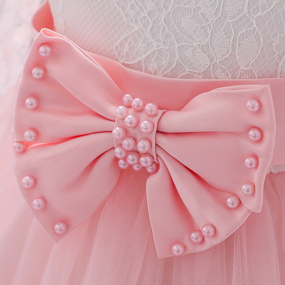 Adorable A-Line Tulle & Lace Birthday Dress for Babies | Long Sleeve Flower Girl Outfit