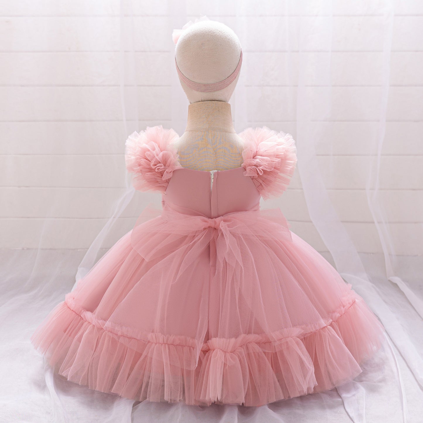 Cute Tulle Princess Dress for Girls | A-Line Tea Length Flower Girl Dress