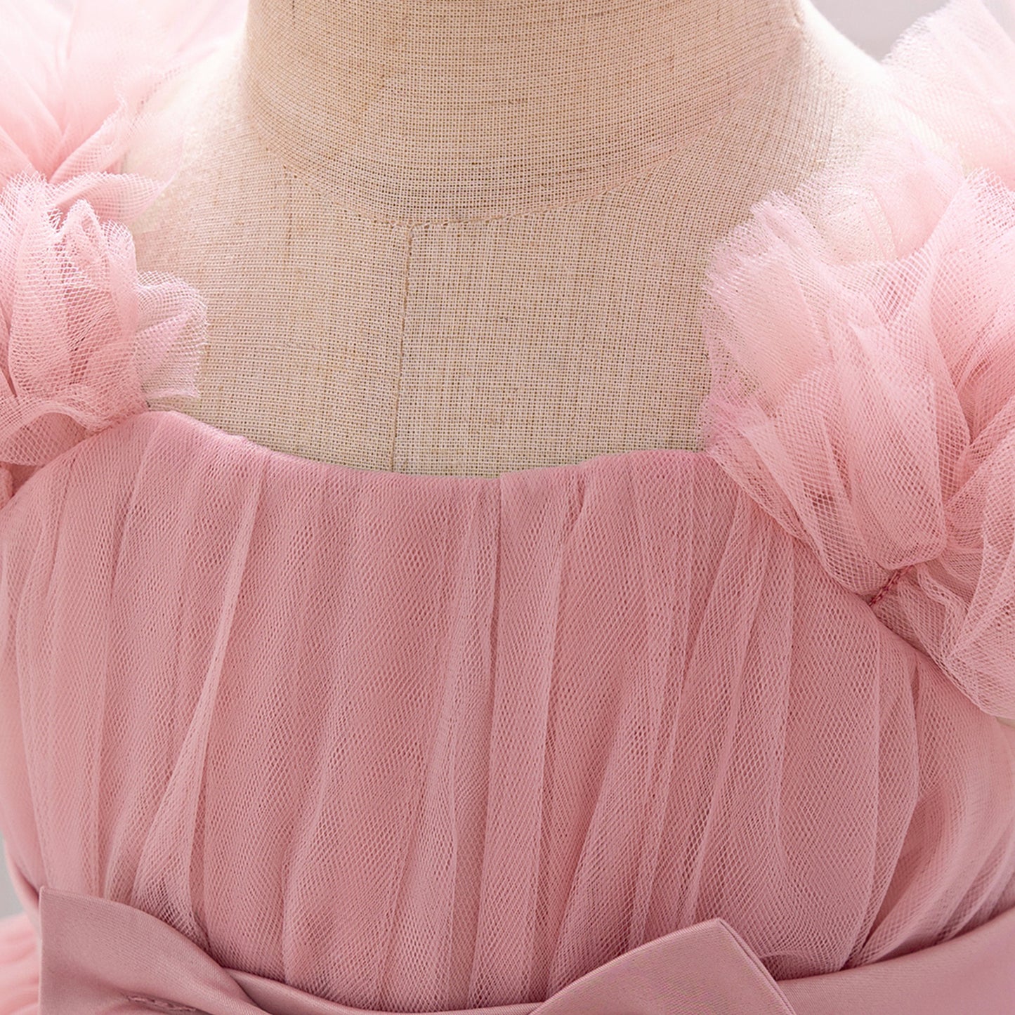 Cute Tulle Princess Dress for Girls | A-Line Tea Length Flower Girl Dress