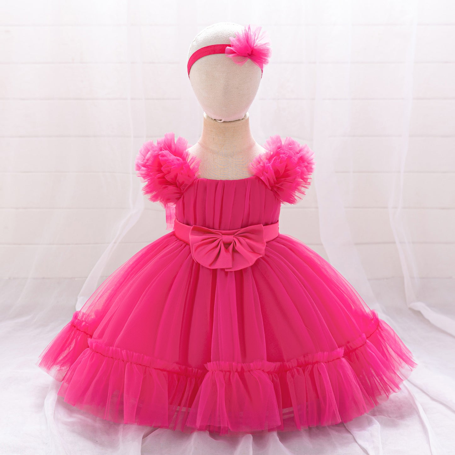 Cute Tulle Princess Dress for Girls | A-Line Tea Length Flower Girl Dress