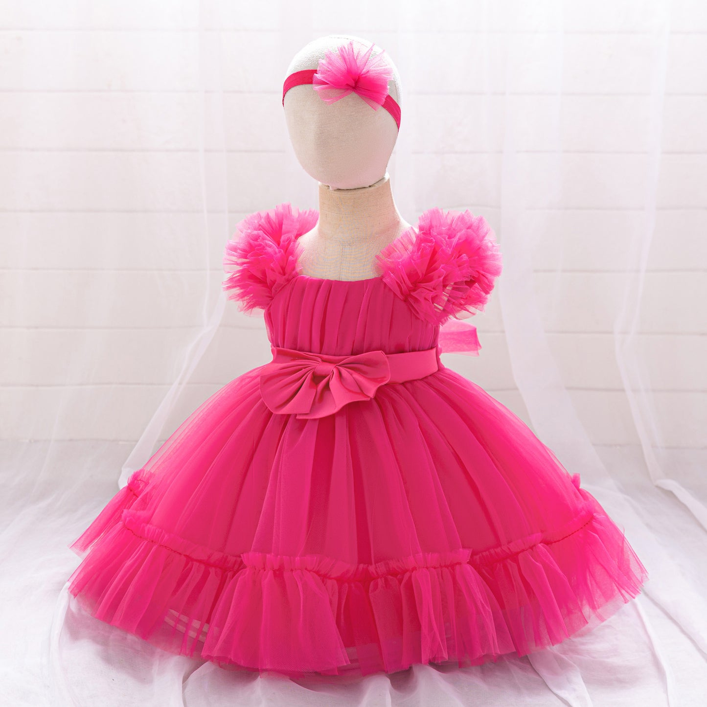 Cute Tulle Princess Dress for Girls | A-Line Tea Length Flower Girl Dress