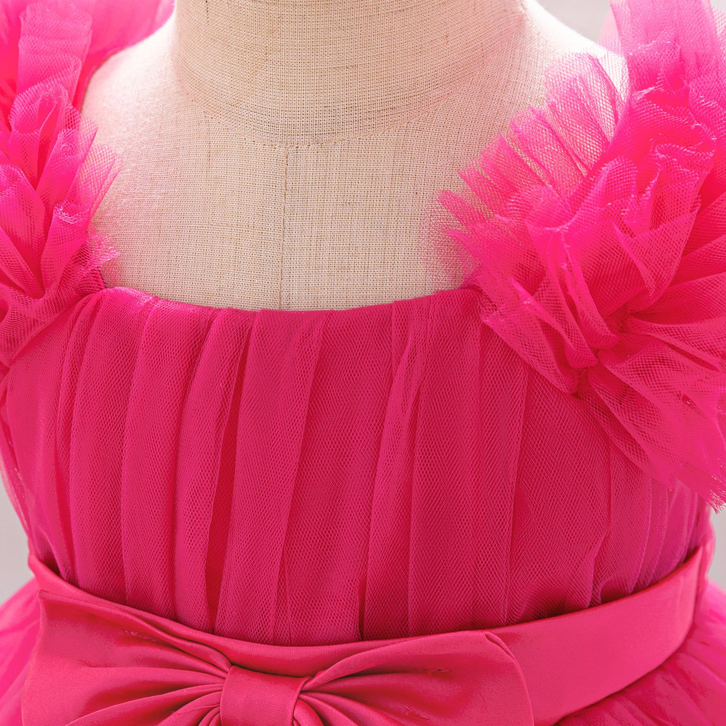 Cute Tulle Princess Dress for Girls | A-Line Tea Length Flower Girl Dress