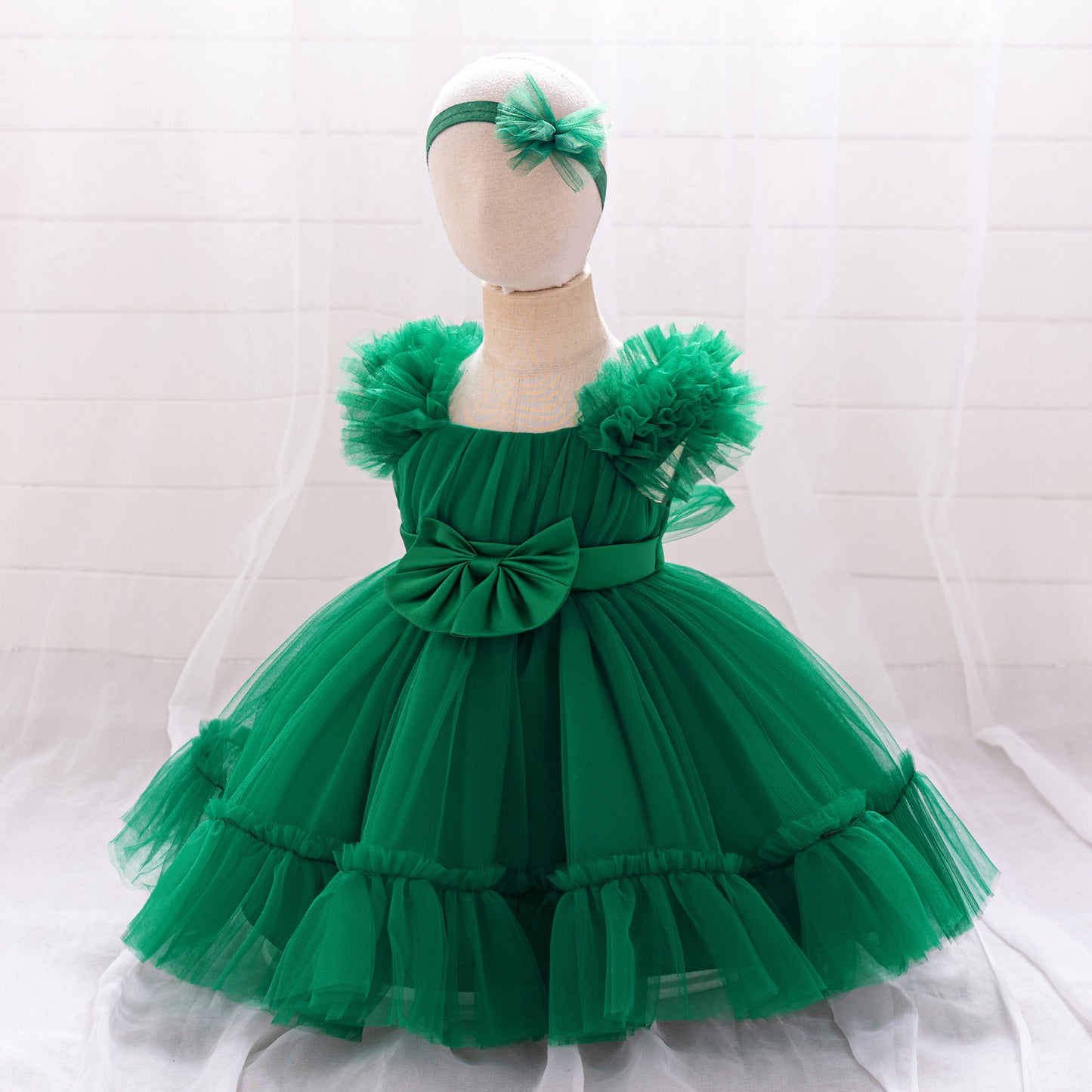 Cute Tulle Princess Dress for Girls | A-Line Tea Length Flower Girl Dress