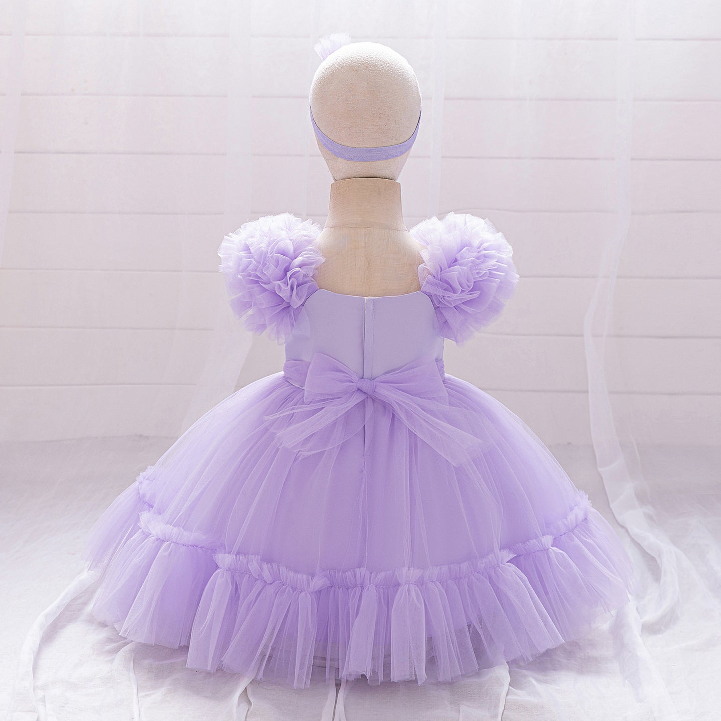 Cute Tulle Princess Dress for Girls | A-Line Tea Length Flower Girl Dress