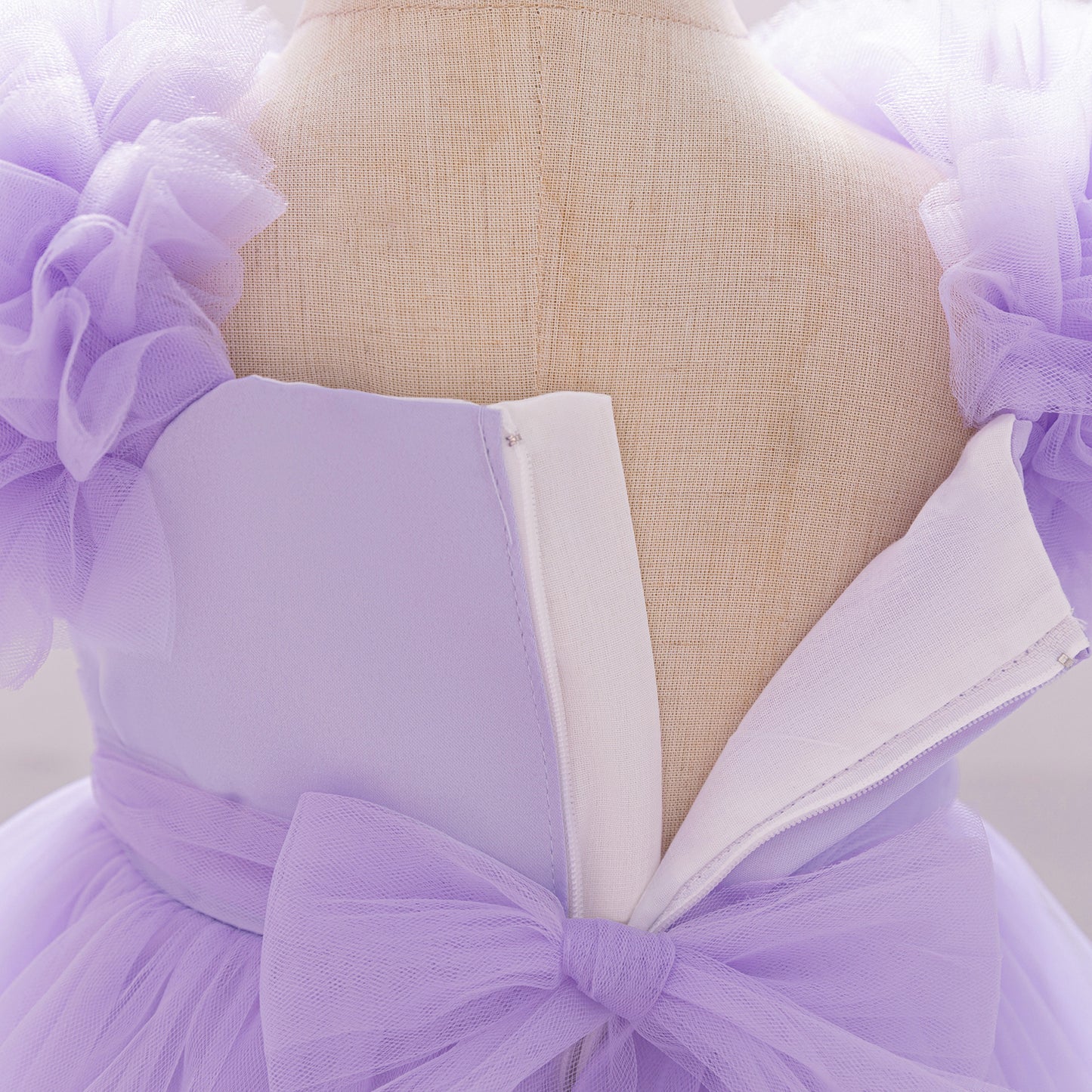 Cute Tulle Princess Dress for Girls | A-Line Tea Length Flower Girl Dress