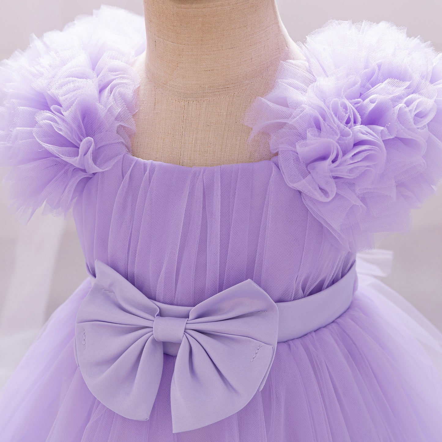 Cute Tulle Princess Dress for Girls | A-Line Tea Length Flower Girl Dress