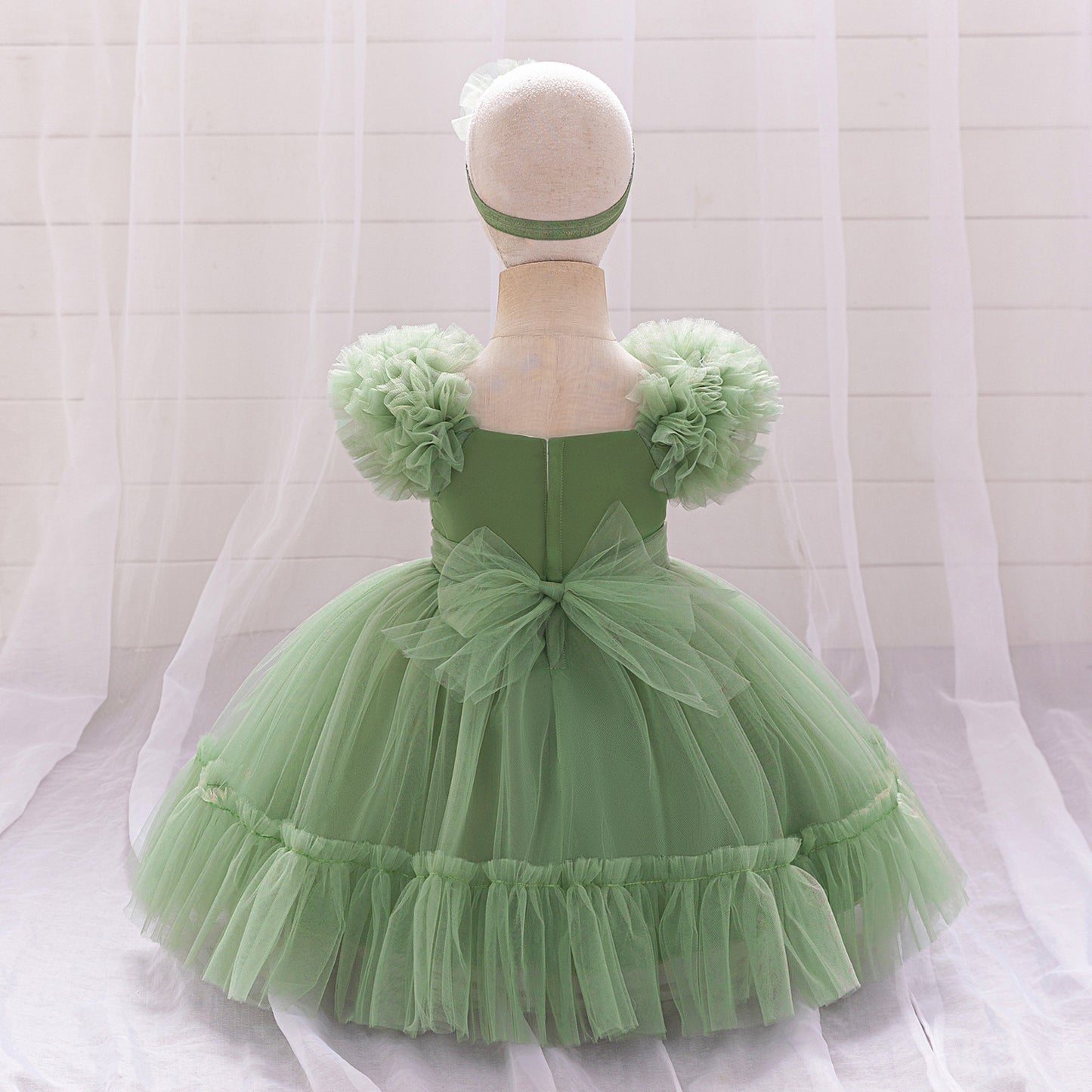 Cute Tulle Princess Dress for Girls | A-Line Tea Length Flower Girl Dress