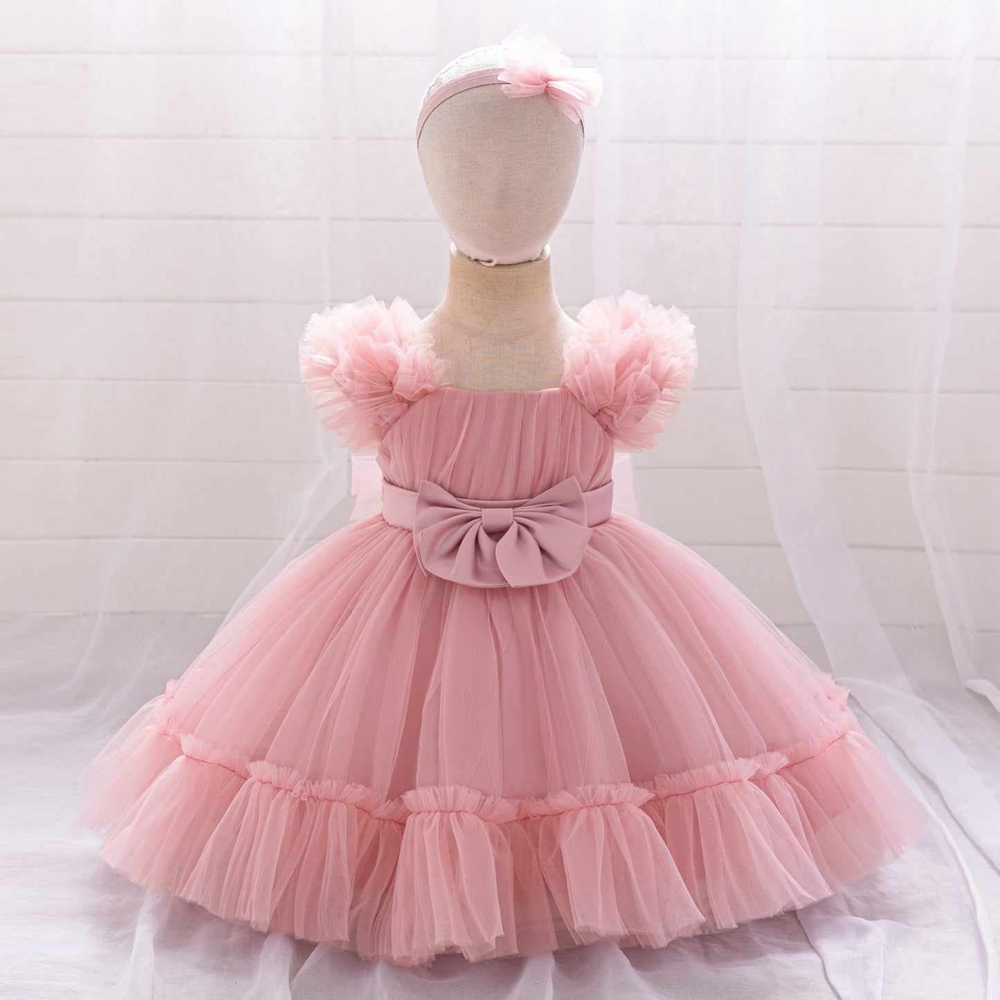 Cute Tulle Princess Dress for Girls | A-Line Tea Length Flower Girl Dress