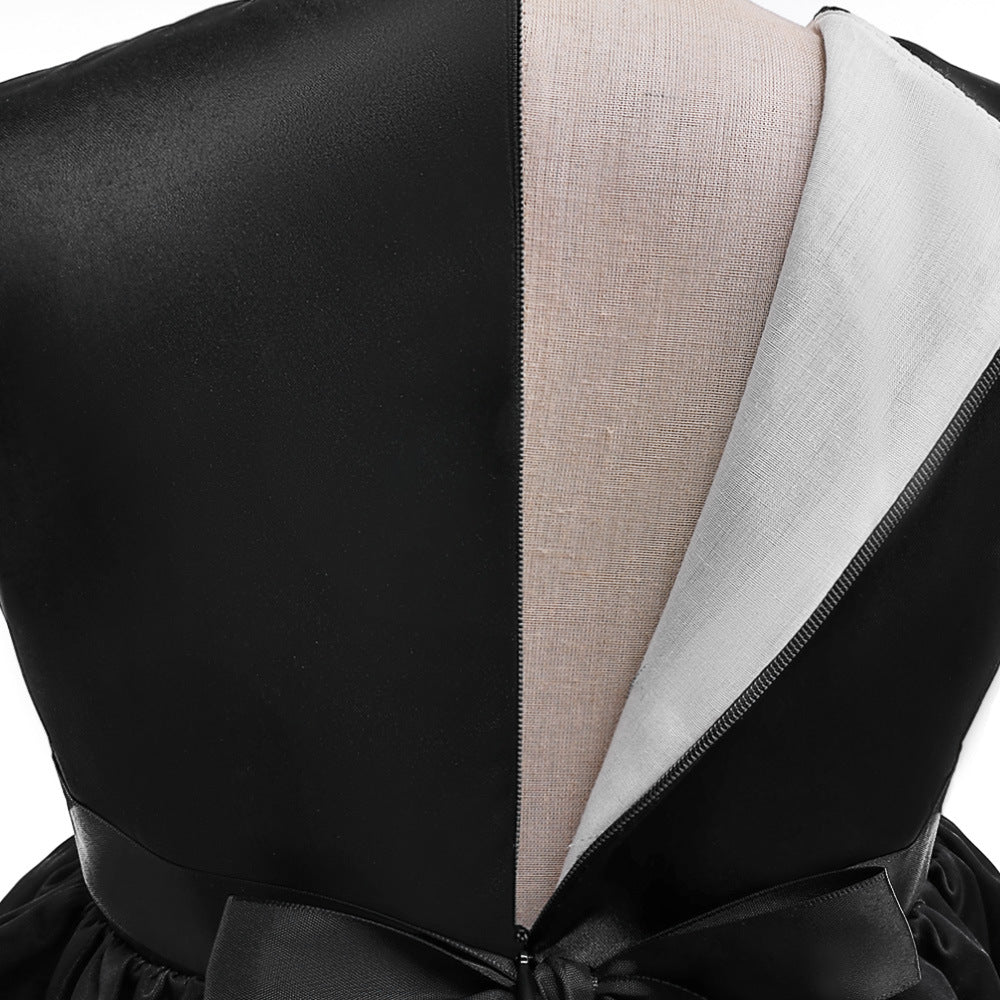 Frocklet Cute Cartoon Print Princess Dress – A-Line Ruffle Tea Length for Girls 5