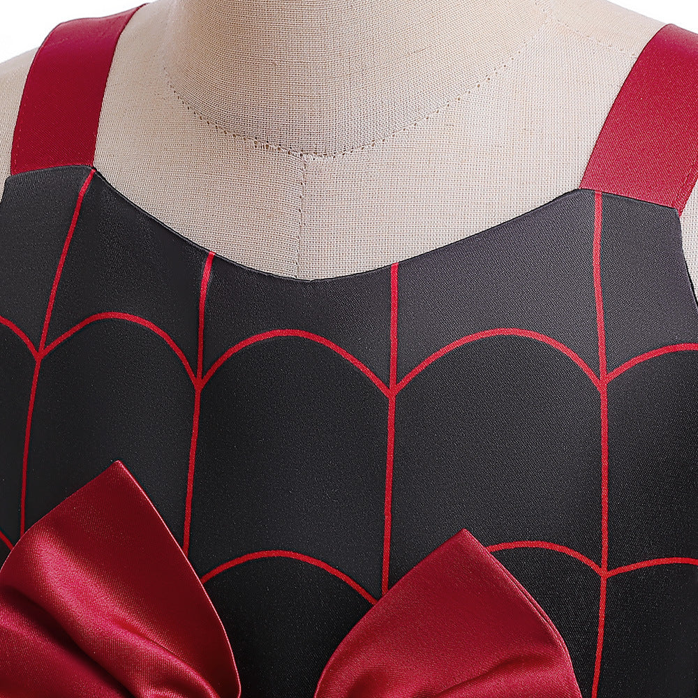 Frocklet Cute Cartoon Print Princess Dress – A-Line Ruffle Tea Length for Girls 60