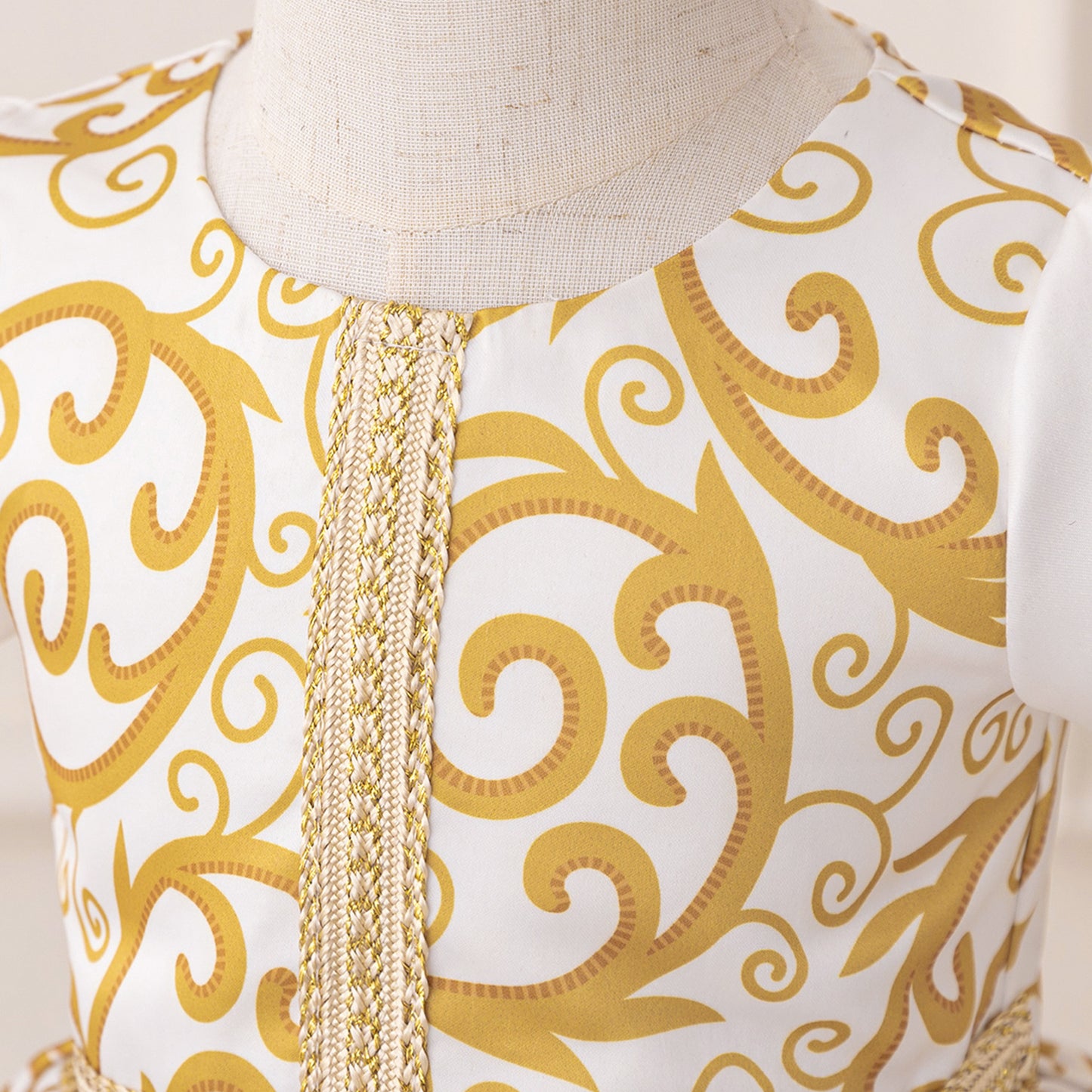 Cute Floral Print A-Line Maxi Dress for Toddlers – White Princess Dress