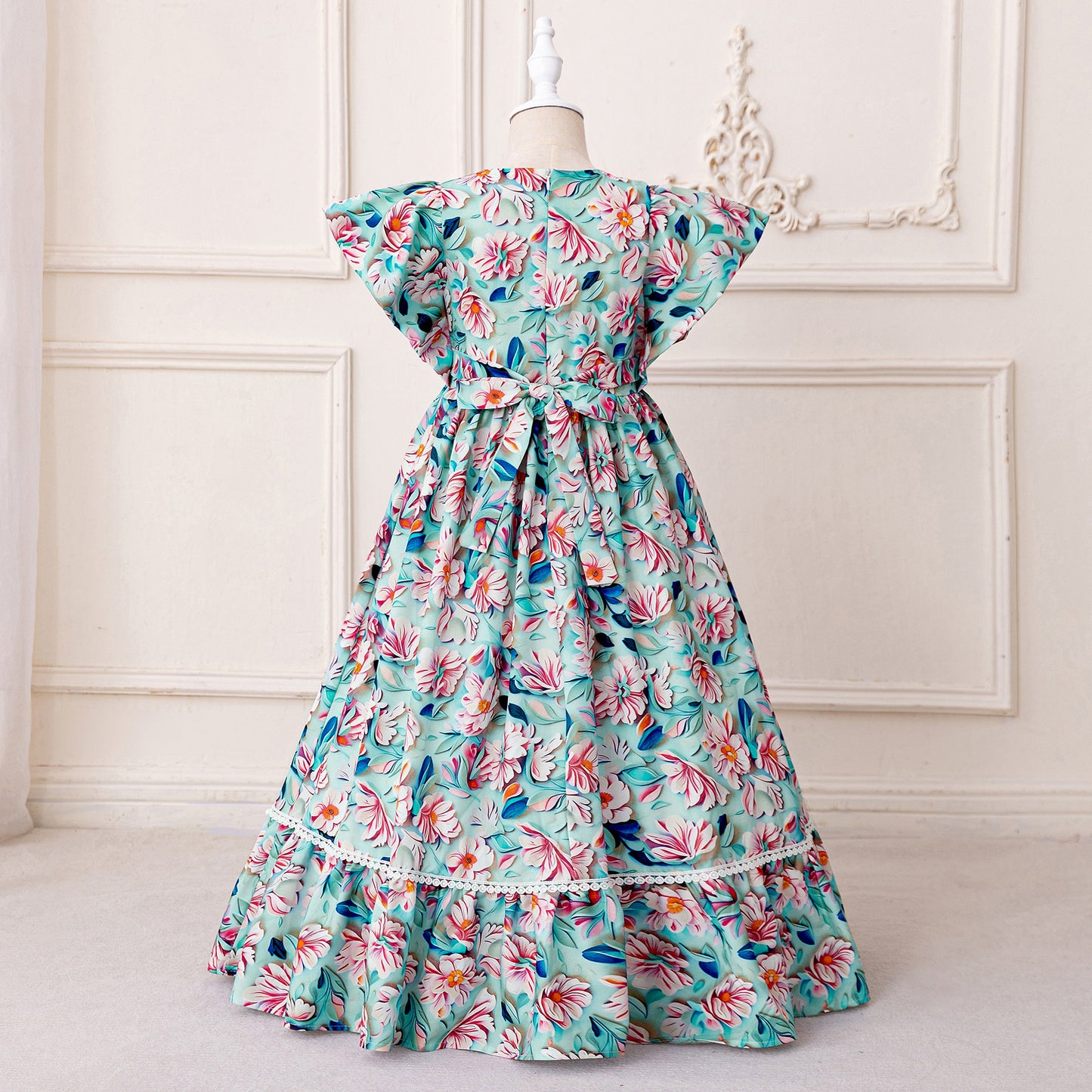 Floral Princess Maxi Dress for Girls | Party & Celebration Long Dress 3-8Y