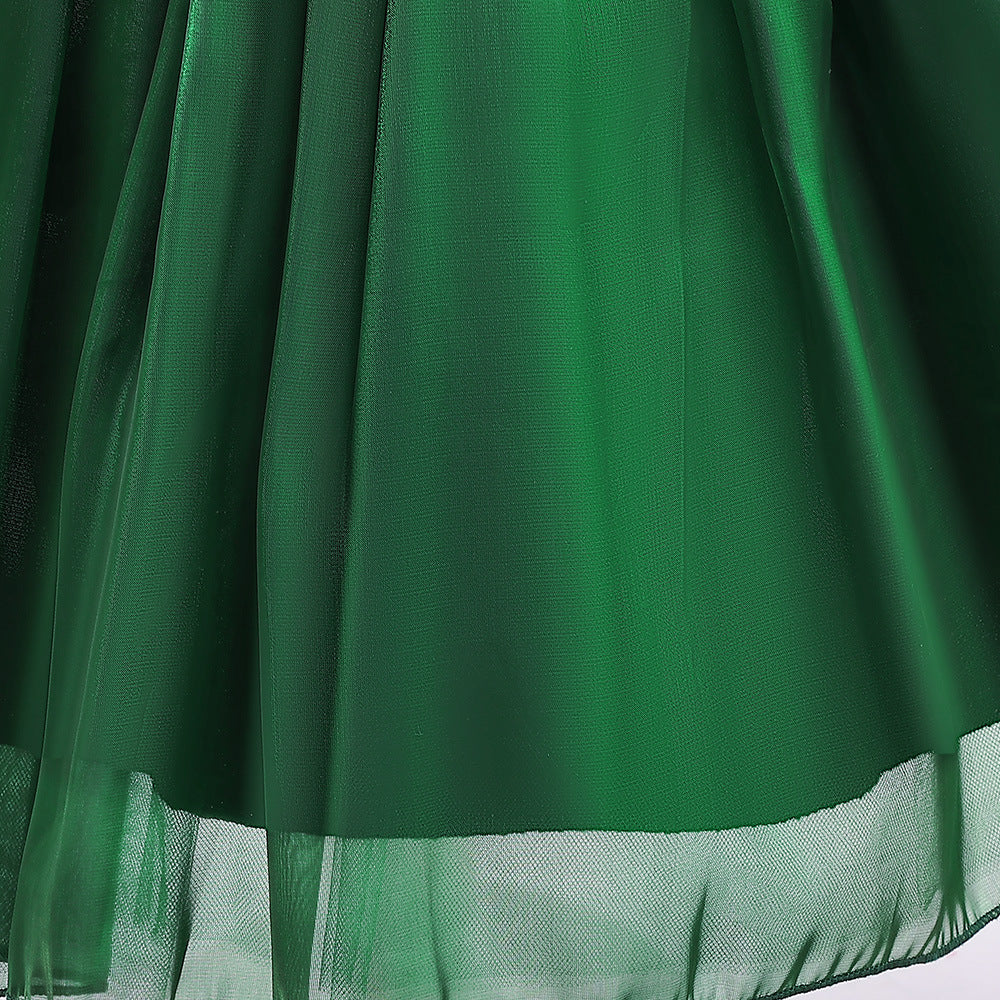 A-Line Ruffle Organza Flower Girl Dress – Cute Tea Length Party Dress for Kids