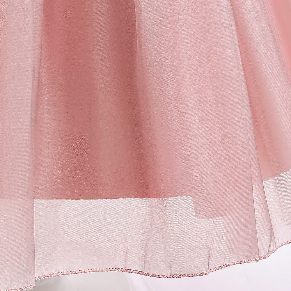 A-Line Ruffle Organza Flower Girl Dress – Cute Tea Length Party Dress for Kids