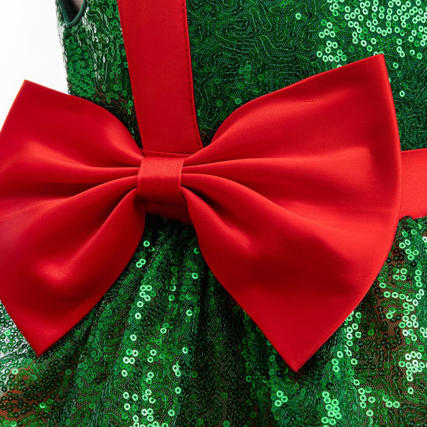Green Sequin A-Line Princess Dress for Girls, Bowknot | Cute Occasion Dress
