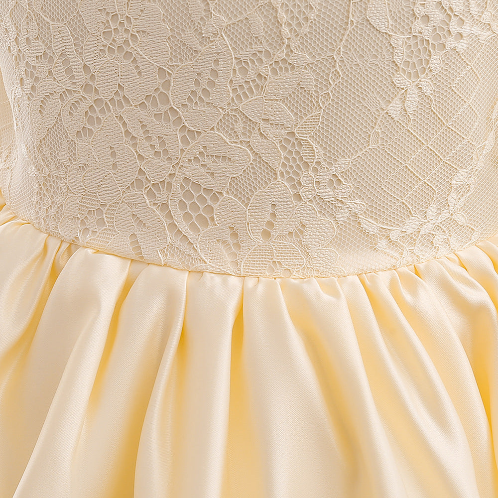 Adorable High-Low Lace Princess Dress for Girls | Cute Flower Girl & Party Wear