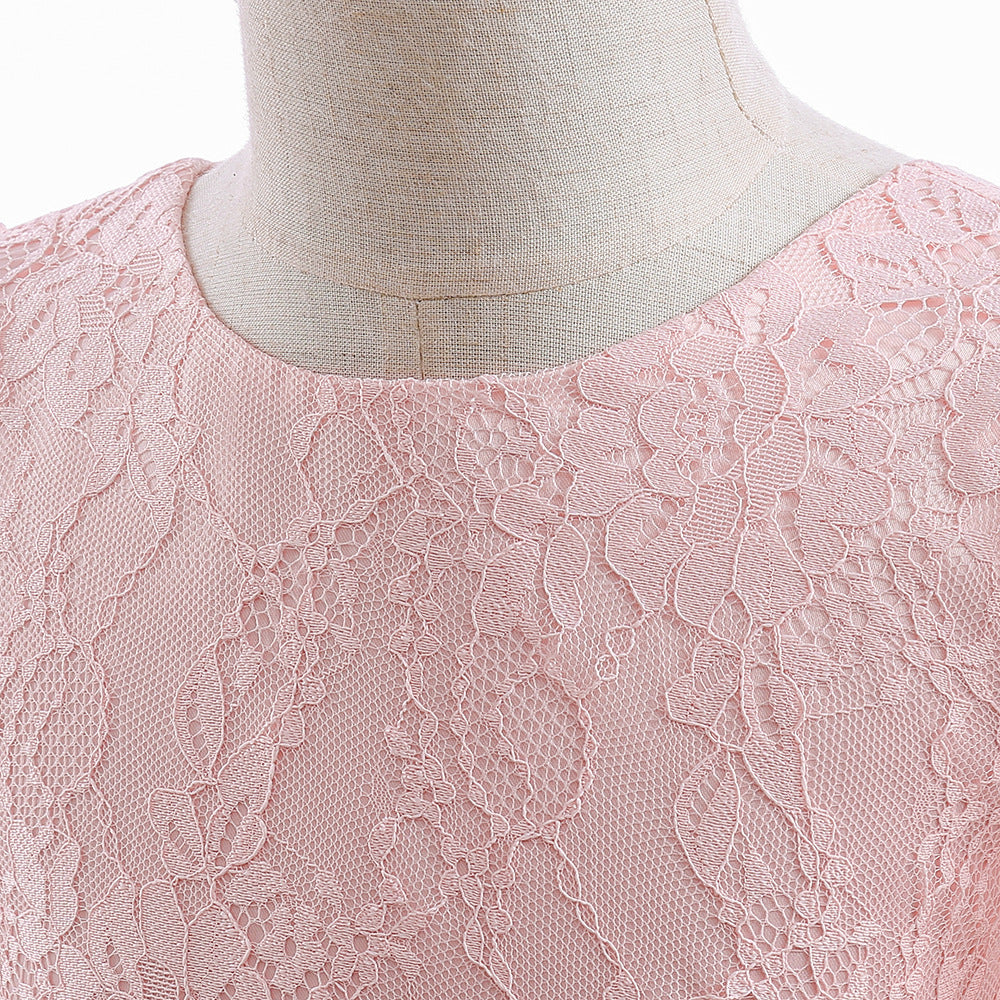 Adorable High-Low Lace Princess Dress for Girls | Cute Flower Girl & Party Wear