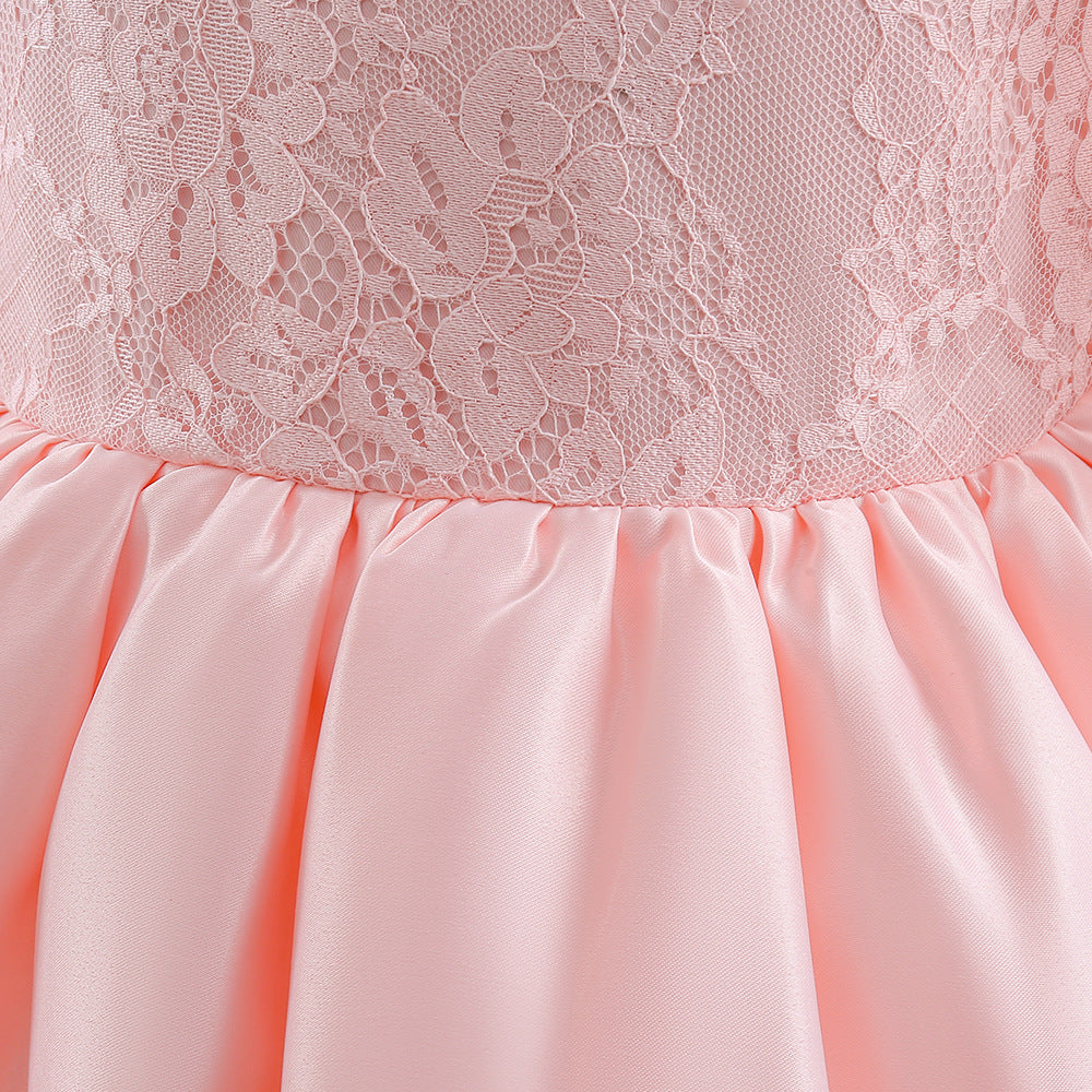 Adorable High-Low Lace Princess Dress for Girls | Cute Flower Girl & Party Wear