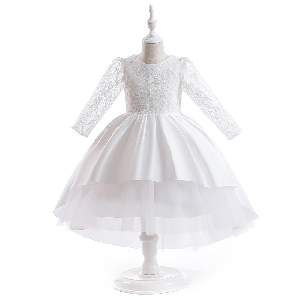 Adorable High-Low Lace Princess Dress for Girls | Cute Flower Girl & Party Wear