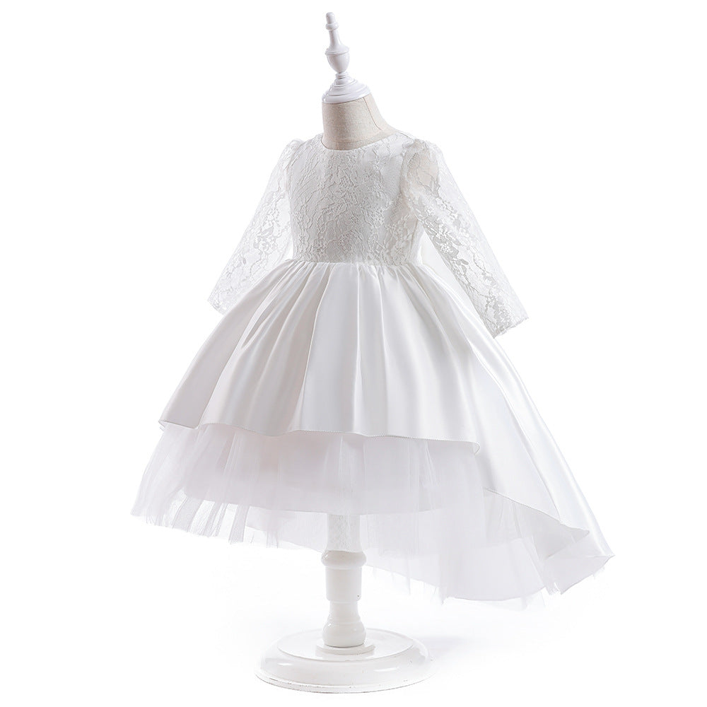 Adorable High-Low Lace Princess Dress for Girls | Cute Flower Girl & Party Wear