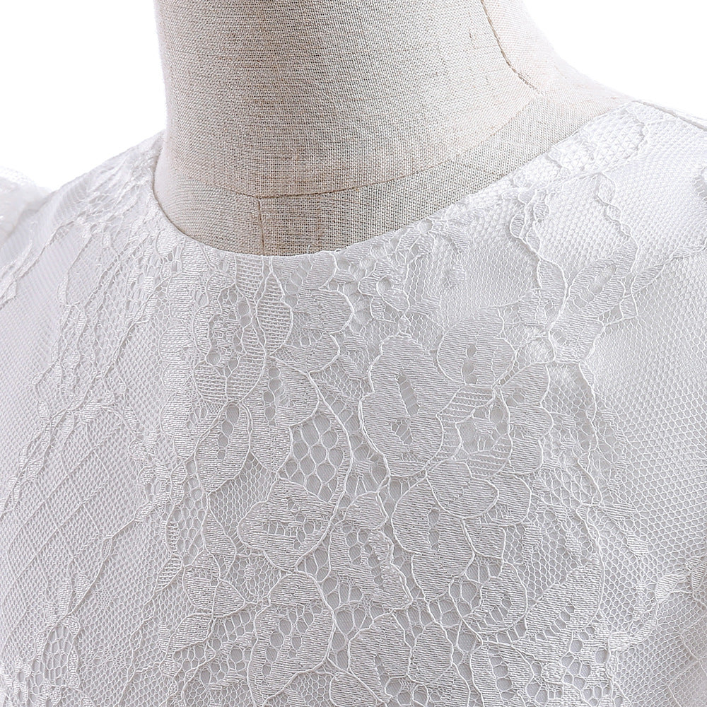 Adorable High-Low Lace Princess Dress for Girls | Cute Flower Girl & Party Wear