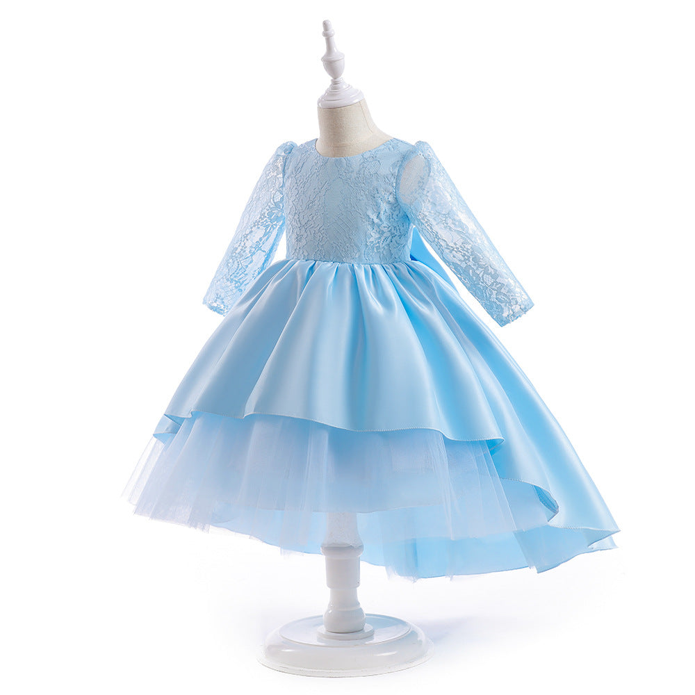 Adorable High-Low Lace Princess Dress for Girls | Cute Flower Girl & Party Wear