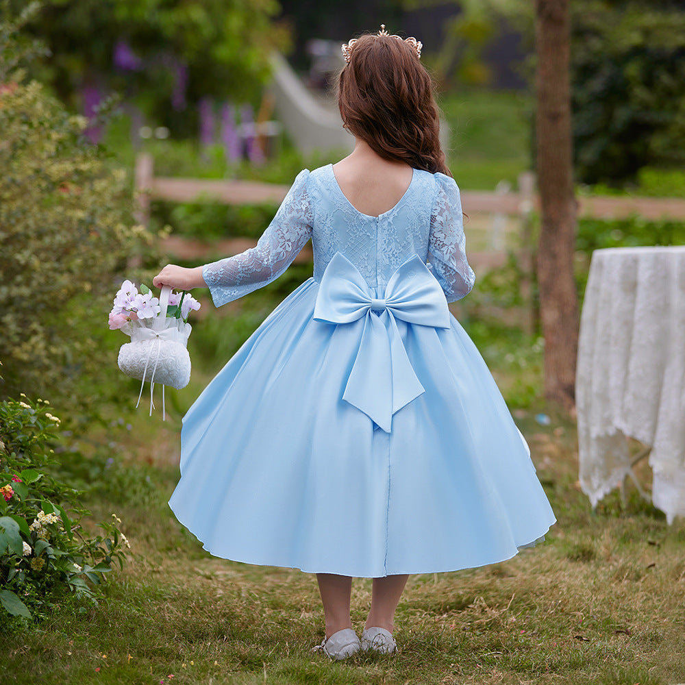 Adorable High-Low Lace Princess Dress for Girls | Cute Flower Girl & Party Wear