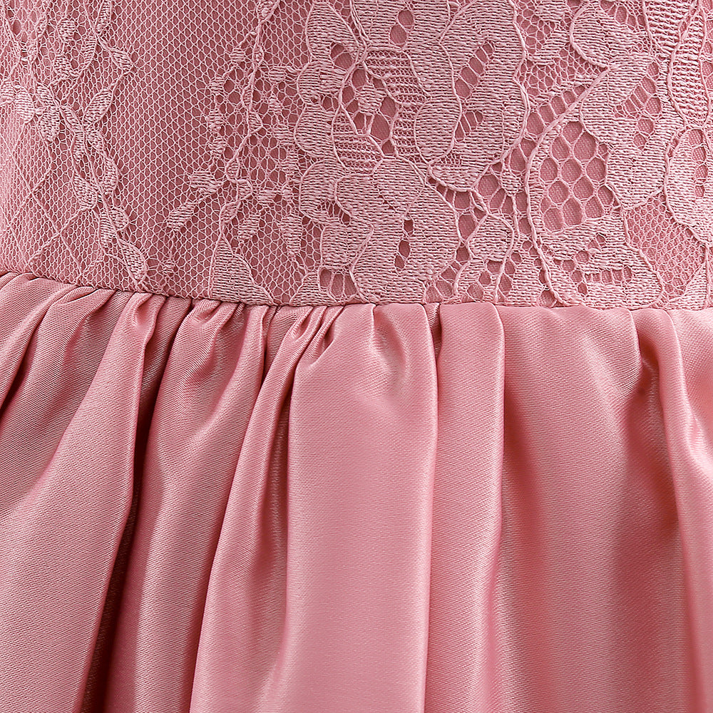 Adorable High-Low Lace Princess Dress for Girls | Cute Flower Girl & Party Wear