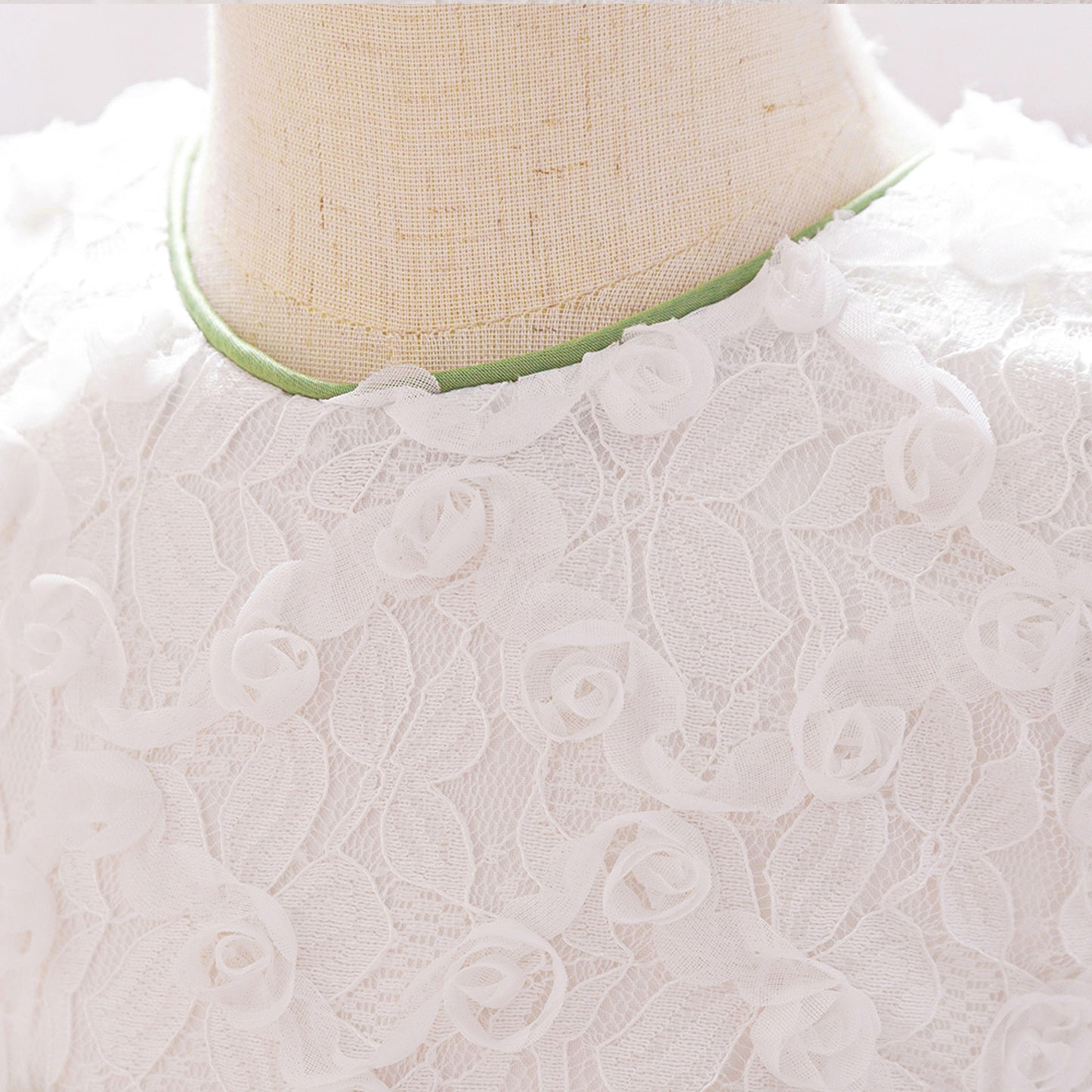 High-Low Puffy White Tulle Princess Dress for Girls – Bowknot & Tiered Skirt