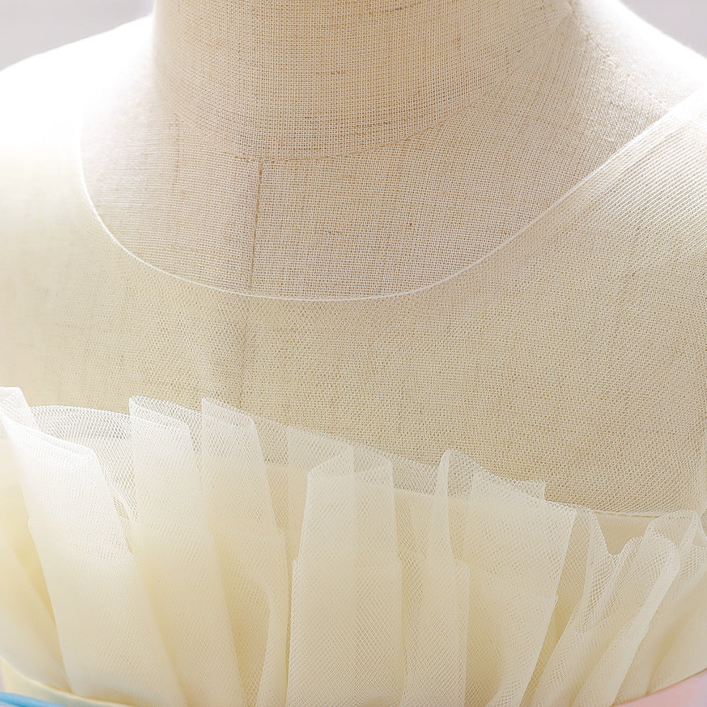 Cute High-Low Tulle Ball Gown for Baby Girls | Puffy Princess Dress 9-24M