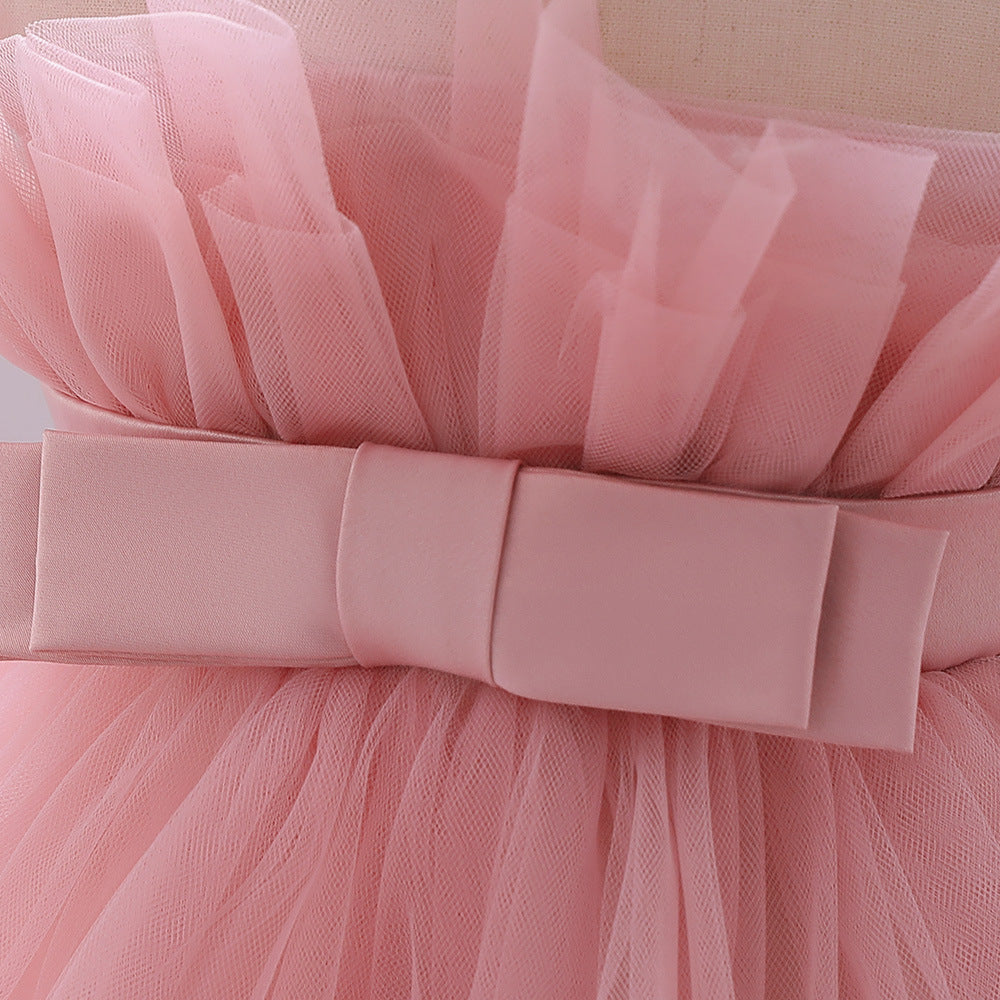 Cute High-Low Tulle Ball Gown for Baby Girls | Puffy Princess Dress 9-24M