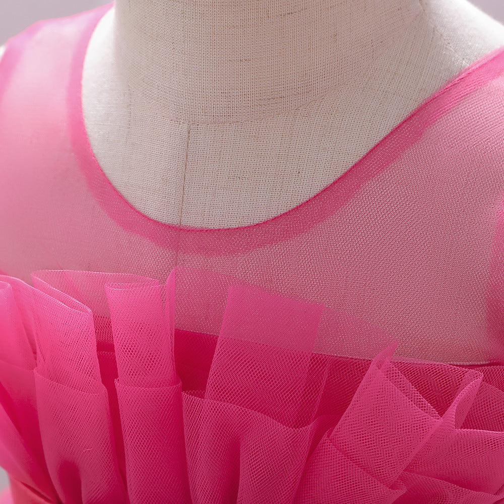 Cute High-Low Tulle Ball Gown for Baby Girls | Puffy Princess Dress 9-24M