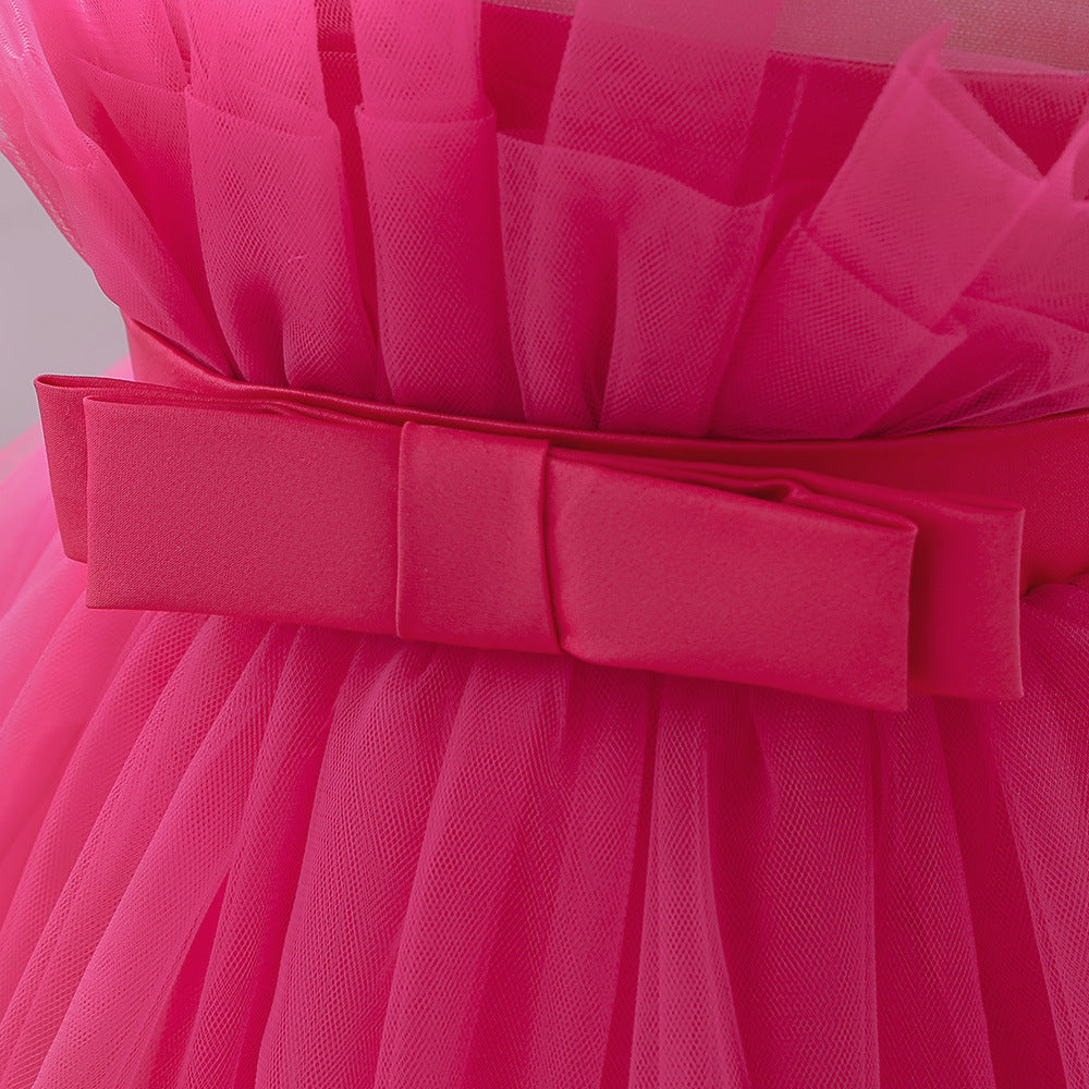 Cute High-Low Tulle Ball Gown for Baby Girls | Puffy Princess Dress 9-24M