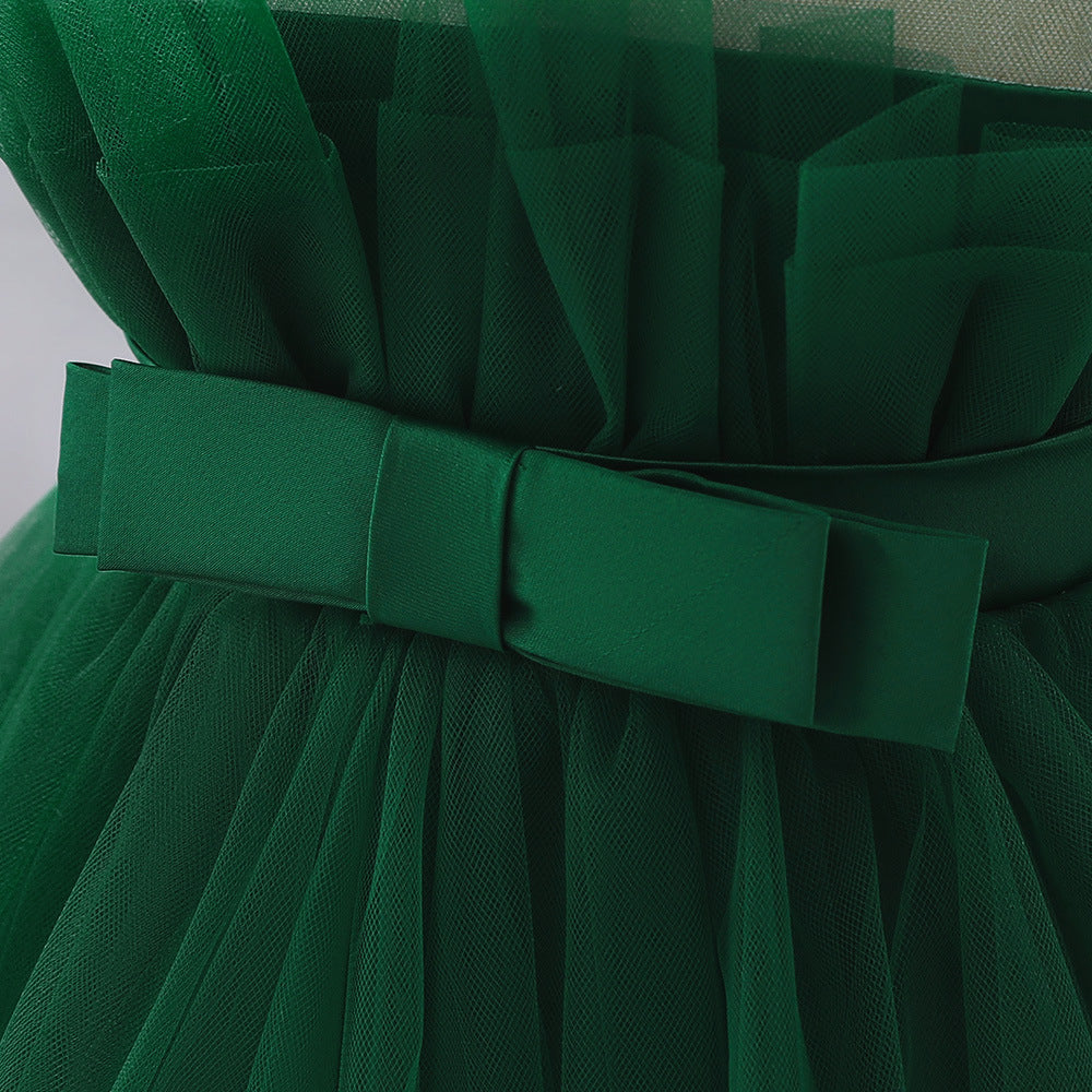 Cute High-Low Tulle Ball Gown for Baby Girls | Puffy Princess Dress 9-24M