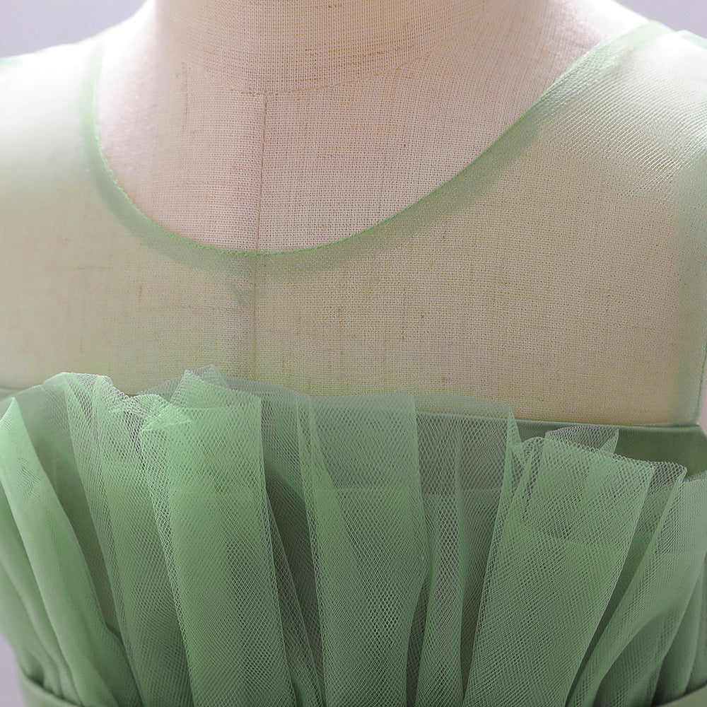 Cute High-Low Tulle Ball Gown for Baby Girls | Puffy Princess Dress 9-24M