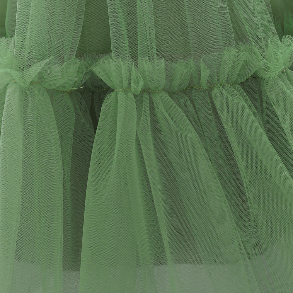 Cute High-Low Tulle Ball Gown for Baby Girls | Puffy Princess Dress 9-24M