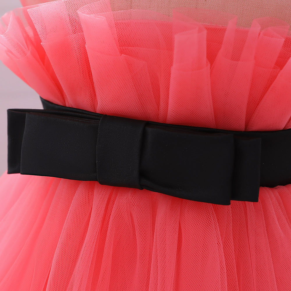 Cute High-Low Tulle Ball Gown for Baby Girls | Puffy Princess Dress 9-24M