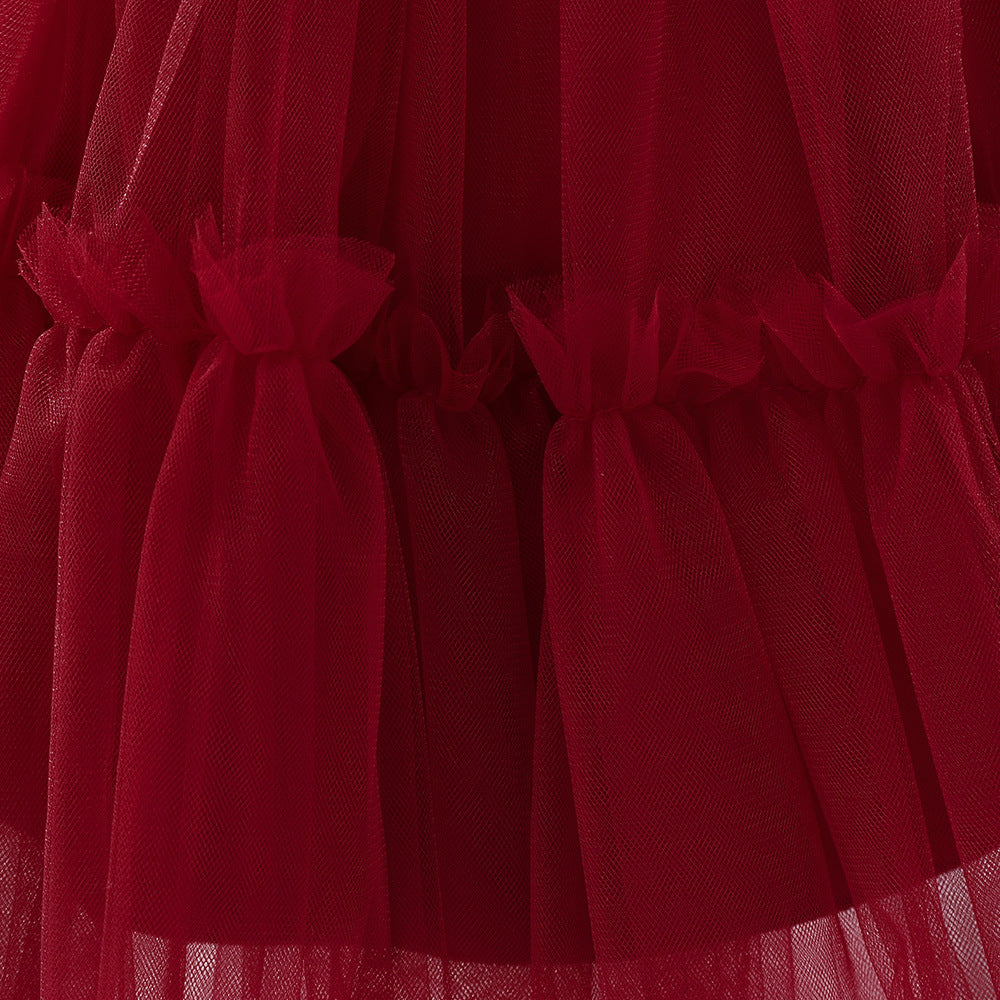 Cute High-Low Tulle Ball Gown for Baby Girls | Puffy Princess Dress 9-24M