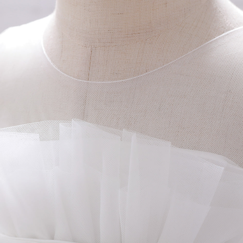 Cute High-Low Tulle Ball Gown for Baby Girls | Puffy Princess Dress 9-24M