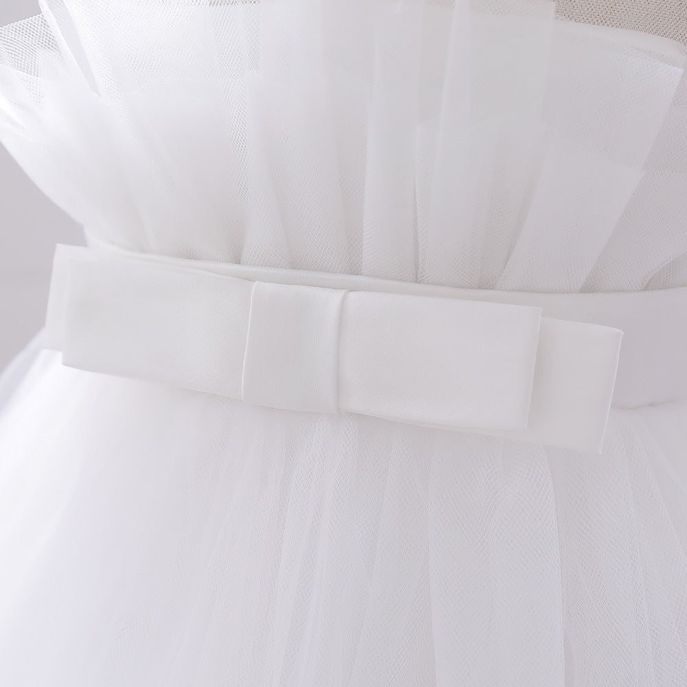 Cute High-Low Tulle Ball Gown for Baby Girls | Puffy Princess Dress 9-24M