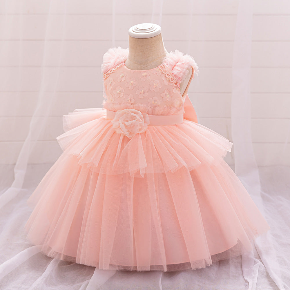 Light Pink Toddler Flower Girl Dress – Cute A-Line Party & Birthday Outfit