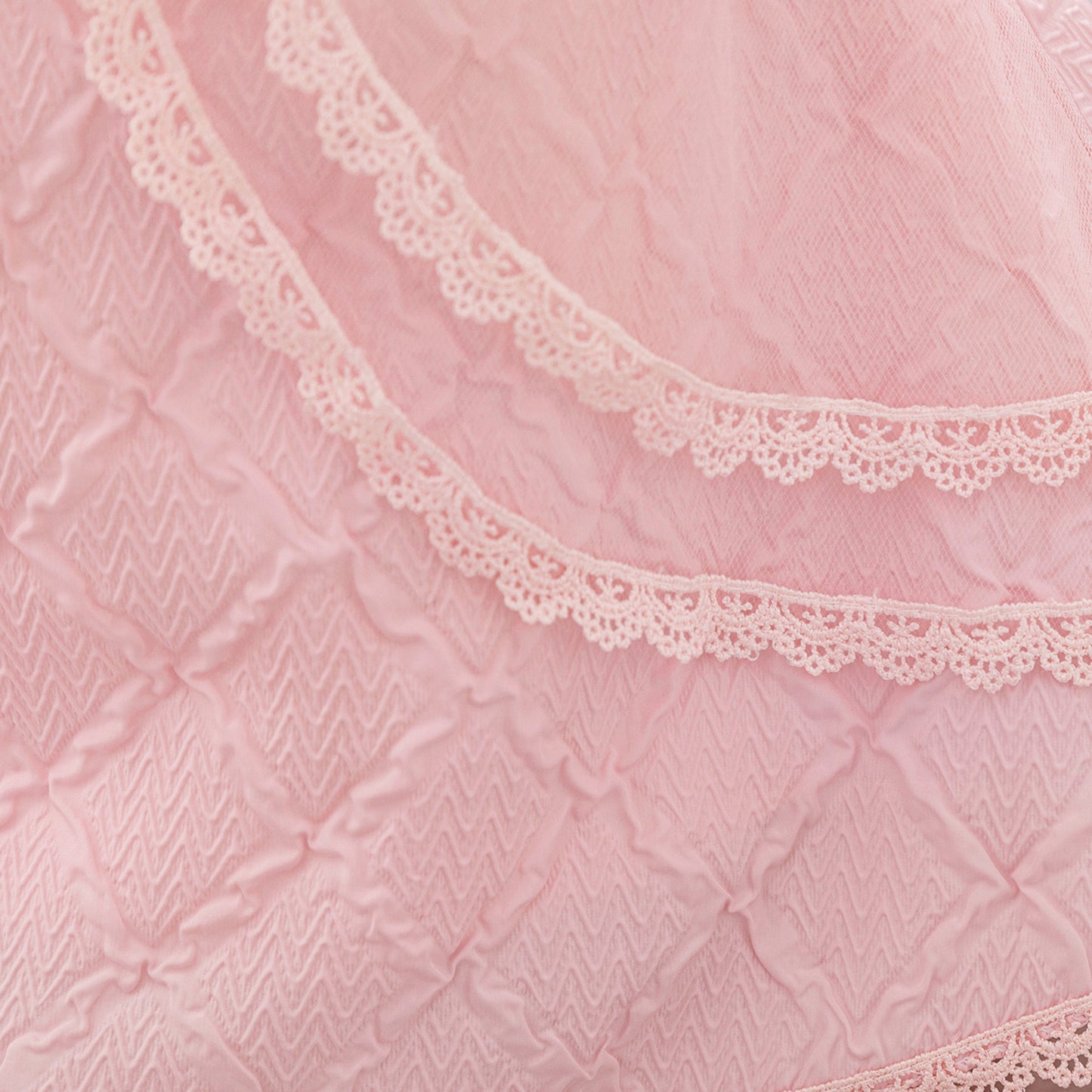 Light Pink A-Line Puff Sleeve Flower Girl Dress | Princess Party Dress for Girls