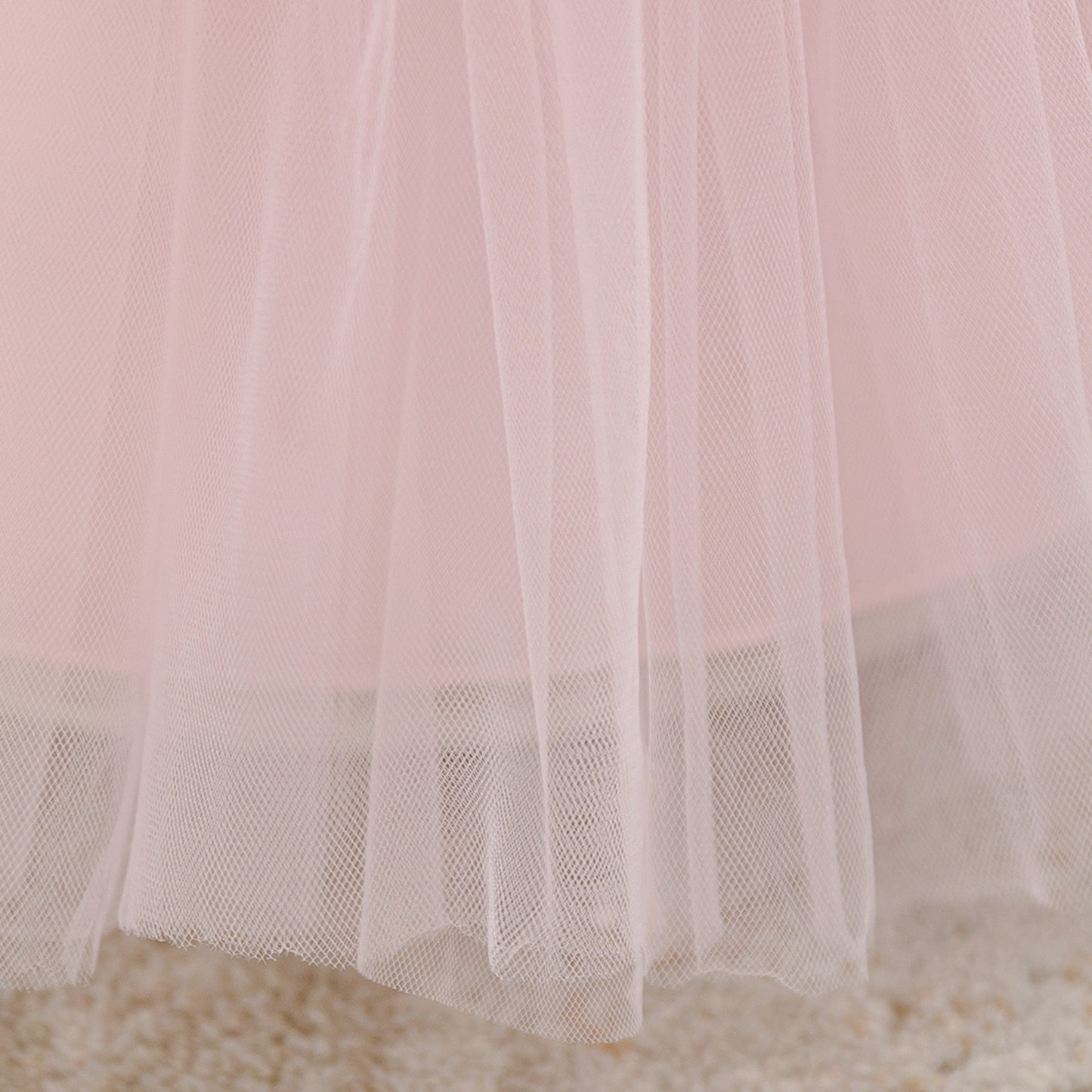 Cute Light Pink Off-Shoulder Puffy Princess Dress for Toddlers – Party & Wedding Outfit